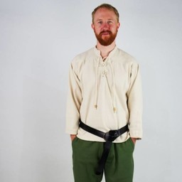 Handvävd skjorta, kräm - Celtic Webmerchant