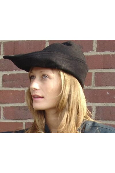 Robin hoed, leer, zwart - Celtic Webmerchant