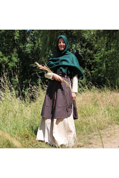 Woollen chaperon, green - Celtic Webmerchant