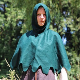 Woollen chaperon, green - Celtic Webmerchant