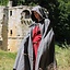 Mittelalterlicher Mantel mit Kapuze, grau - Celtic Webmerchant