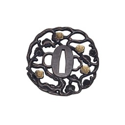 Or floral Tsuba - Celtic Webmerchant