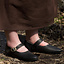 Middelalderlige damer sko Astrid, sort