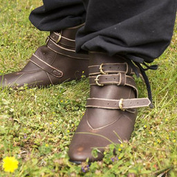 Medieval ankle boots Godfrey, brown - Celtic Webmerchant