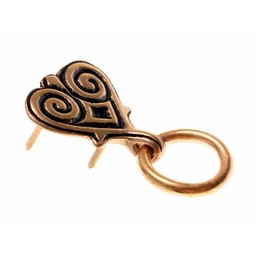 Heart-shaped Viking belt fitting with ring - Celtic Webmerchant