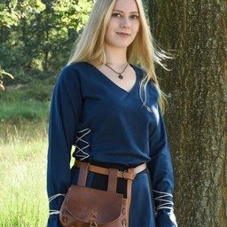 Medieval bluse Aubrey, blå - Celtic Webmerchant