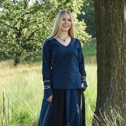Mittelalterliche Bluse Aubrey, blau - Celtic Webmerchant