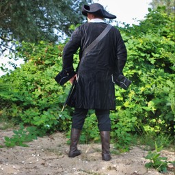Abrigo pirata terciopelo, negro - Celtic Webmerchant