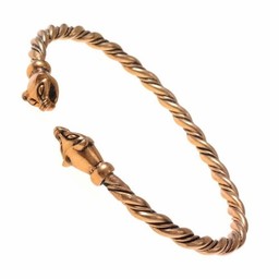 pulsera de vikingo con los jefes de la comadreja - Celtic Webmerchant