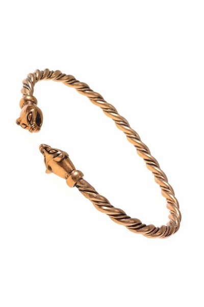 pulsera de vikingo con los jefes de la comadreja - Celtic Webmerchant