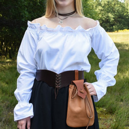 Renæssance bluse Elisabeth, hvid - Celtic Webmerchant