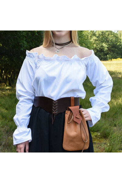 Renæssance bluse Elisabeth, hvid - Celtic Webmerchant