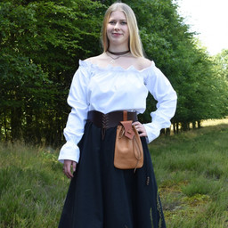 Blusa renacentista Elisabeth, blanca - Celtic Webmerchant