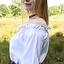 Renæssance bluse Elisabeth, hvid - Celtic Webmerchant