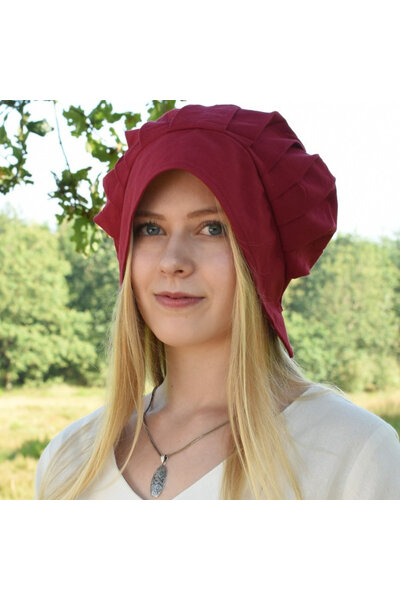 Veckade cap Amsterdam, röd - Celtic Webmerchant