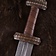 Deepeeka Viking sword island Eigg damascus steel, leather grip - Celtic Webmerchant