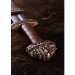 Vikingzwaard eiland Eigg damascusstaal, leren grip - Celtic Webmerchant