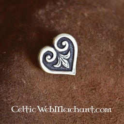 Bouton dà©coratif de ceinture, Viking, en forme de cÅ€œur - Celtic Webmerchant