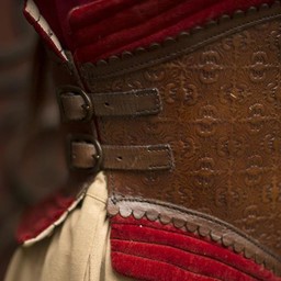 Leather corset Margot, red - Celtic Webmerchant