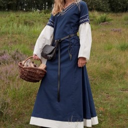 Gothic dress Fiona, blue-natural - Celtic Webmerchant