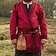 Early medieval kaftan Njord, red - Celtic Webmerchant