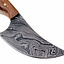 Damast steel neck knife with wooden grip - Celtic Webmerchant