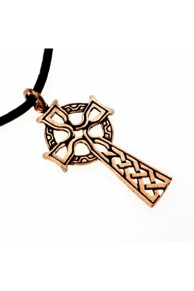 Celtic cross amulet, bronze - Celtic Webmerchant