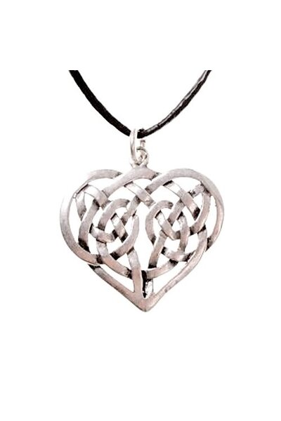 Hanger Keltisch hart, verzilverd - Celtic Webmerchant