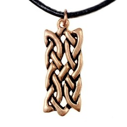 Pendant Celtic rectangular knot motif, bronze - Celtic Webmerchant