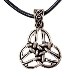 Celtic triquetra Anhänger, Bronze versilbert - Celtic Webmerchant