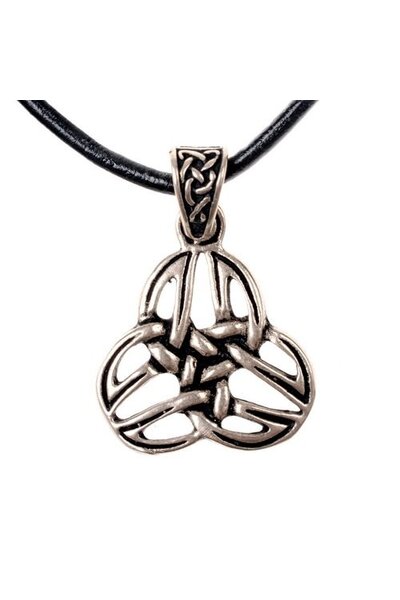 Celtic triquetra pendant, silvered bronze - Celtic Webmerchant