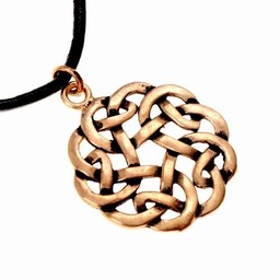 Amulet ronde Keltische knoop, brons