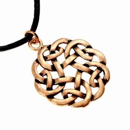 Amulet round Celtic knot, bronze - Celtic Webmerchant