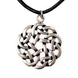 Amulet Rund Keltischer Knoten, versilberter - Celtic Webmerchant