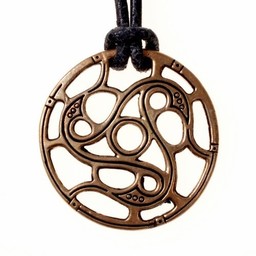 Trisquelion amulet Vendel stil, bronze - Celtic Webmerchant