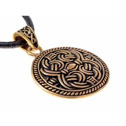 Pendente a disco in stile Borre, bronzo - Celtic Webmerchant