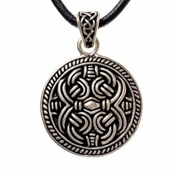 Pendentif disque style Borre, argenté - Celtic Webmerchant