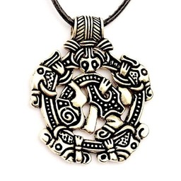 Viking jewel Norfolk Borre style, silvered - Celtic Webmerchant