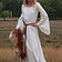 Robe gothique médiévale Iseult, naturel - Celtic Webmerchant