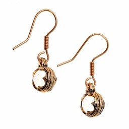 Pendientes de Gotland cristal de roca, bronce - Celtic Webmerchant