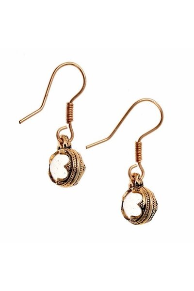 Boucles d'oreilles Gotland cristal de montagne, le bronze - Celtic Webmerchant
