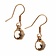 Earrings Gotland mountain crystal, bronze - Celtic Webmerchant