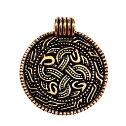 Angelsaksiske slange amulet, bronze - Celtic Webmerchant