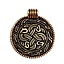 Angelsaksisch slangenamulet, brons