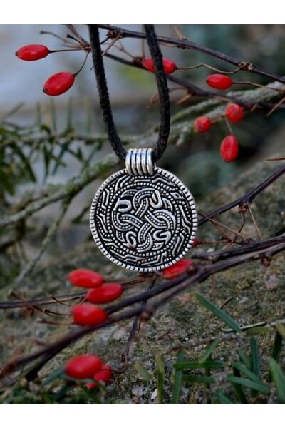 Anglosassone amuleto serpente, argentato - Celtic Webmerchant