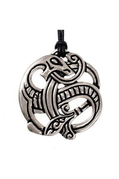 Viking dragen vedhæng, forsølvet - Celtic Webmerchant