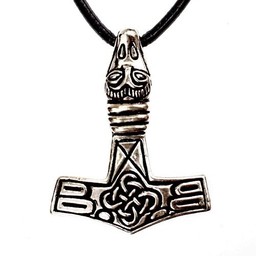 Thor's hammer widh eagle head, silvered - Celtic Webmerchant