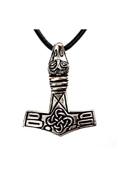 Thors Hammer widh Adlerkopf, versilbert - Celtic Webmerchant