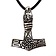 Thor's hammer widh eagle head, silvered - Celtic Webmerchant