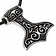 Rusvik Thor's hammer, silvered - Celtic Webmerchant